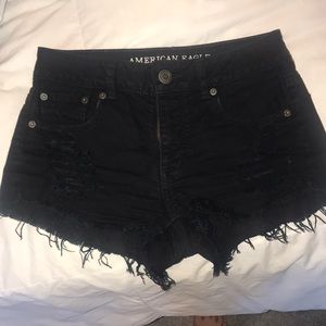 Black American Eagle jean shorts
